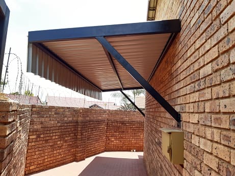 A 5.6 by 1.9 metre Chromadeck roof, built on site