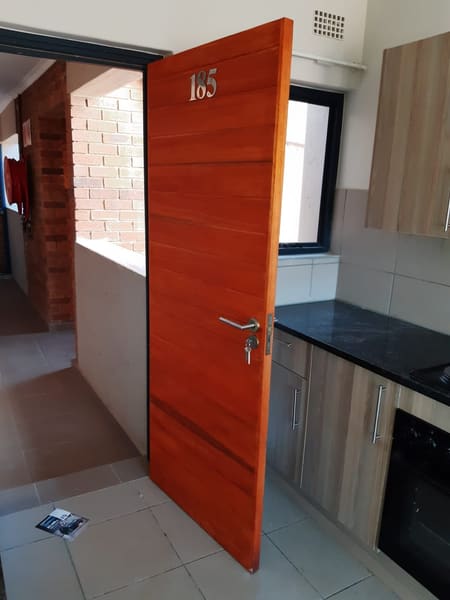 A door, installed